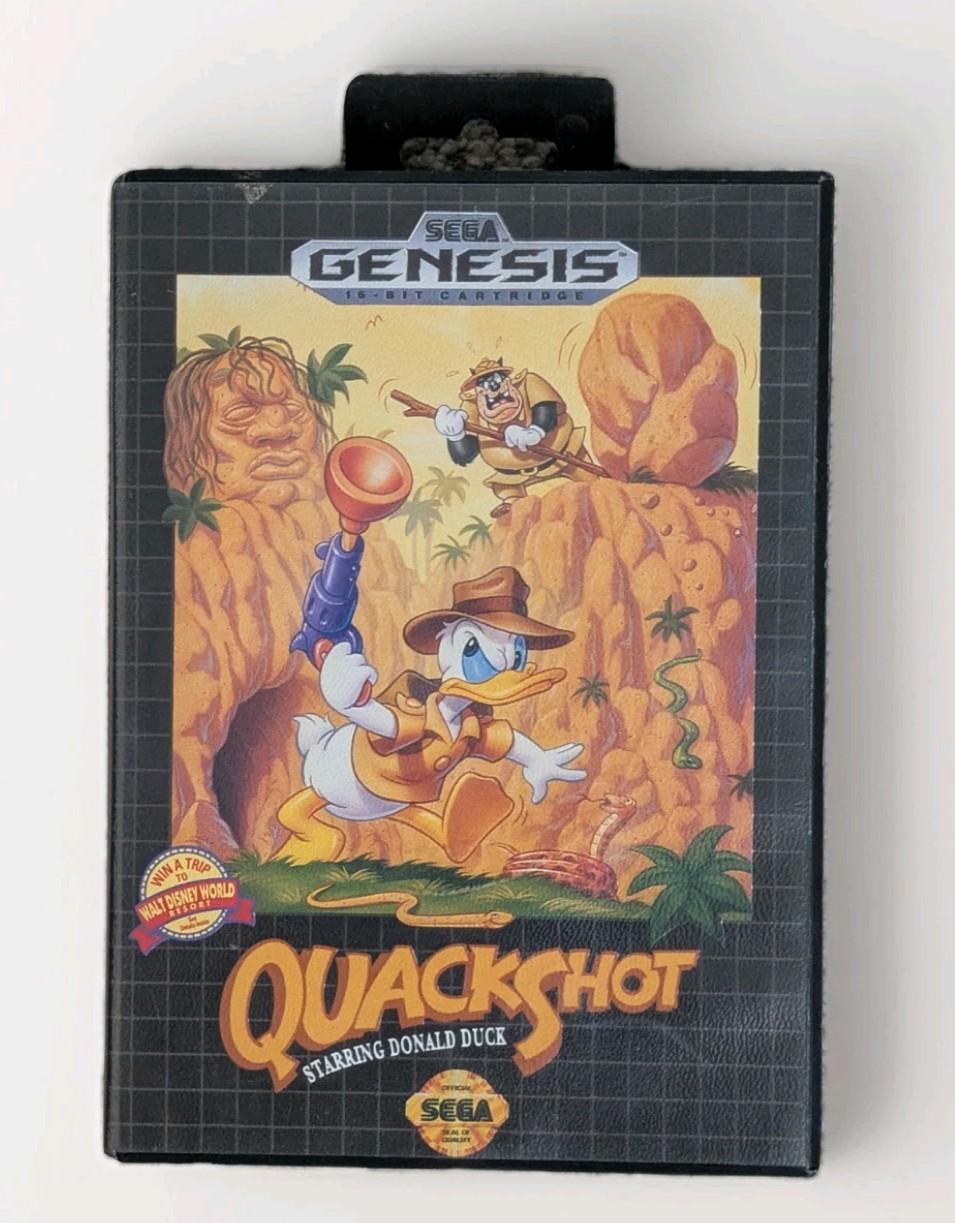QuackShot Starring Donald Duck (Sega Genesis, 1991) Cartridge & Case Only TESTED