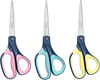 LIVINGO 3 Pack 8.5 Inch Titanium Scissors, Sharp Stainless Steel Heavy Duty