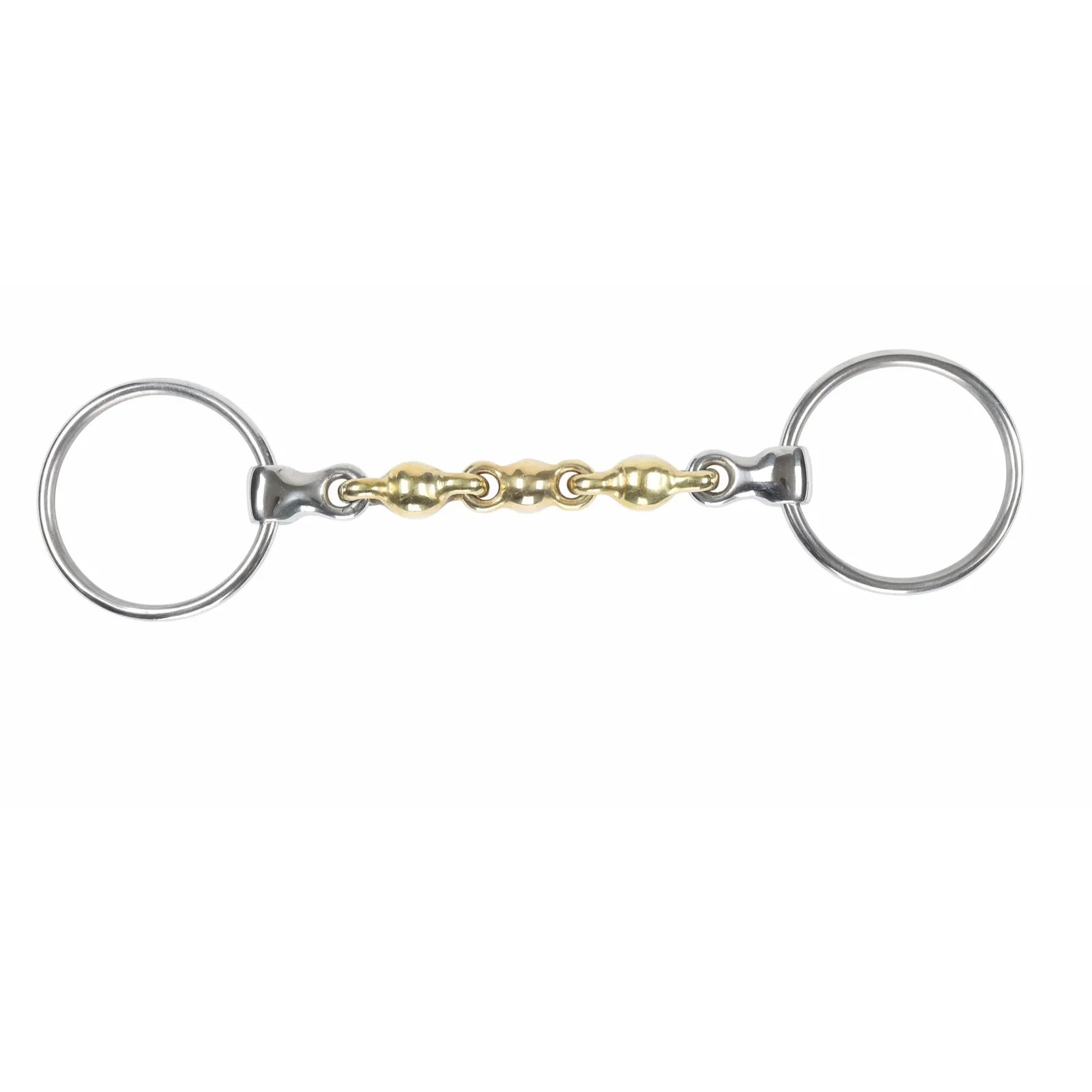 Shires Brass Alloy Loose Ring Waterford Snaffle Horse Bit - Multiple Sizes