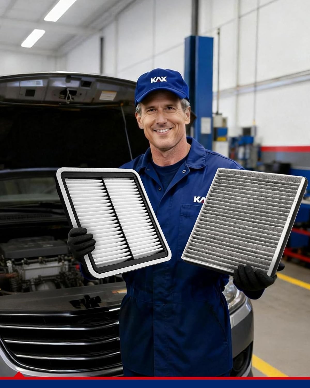 Engine & Cabin Air Filter Kit, Replacement for Subaru Outback 2005-2009, Legacy
