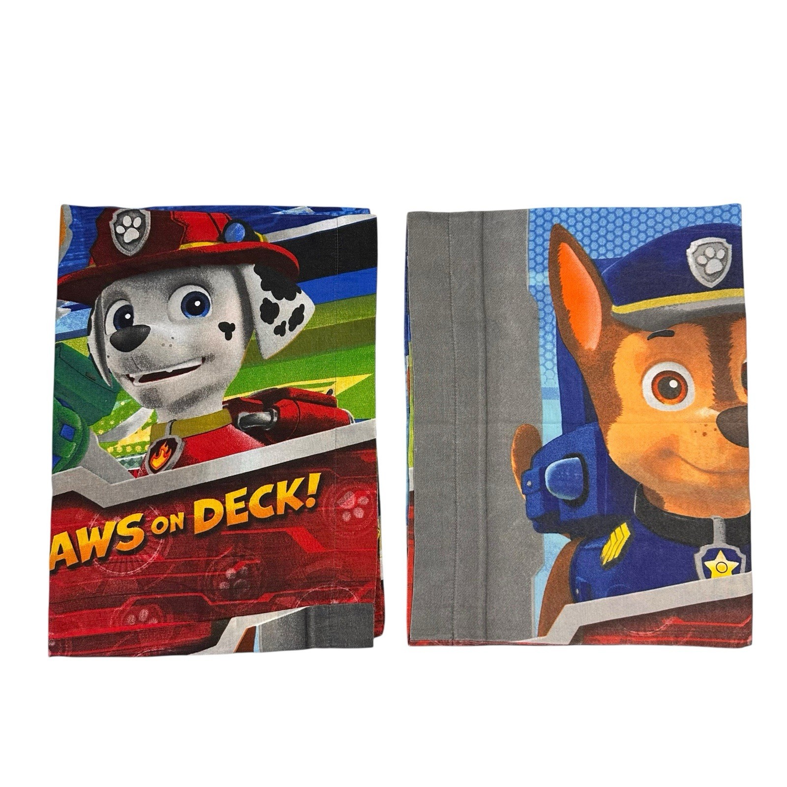 Paw Patrol All Hands On Deck Standard Double Sided Pillowcase Lot of 2