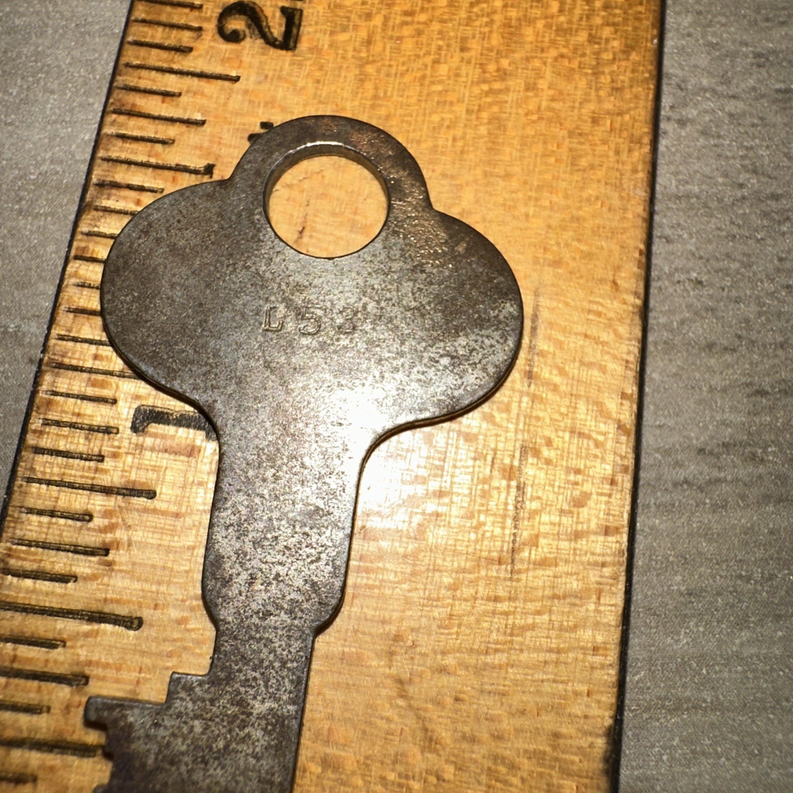 Corbin Flat Key Unique Shape Skeleton Key #L53 Antique