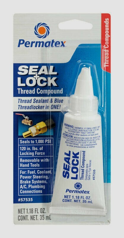 3 Permatex Thread Compound Seal + Lock Blue Threadlocker Sealant 1.18oz 57535