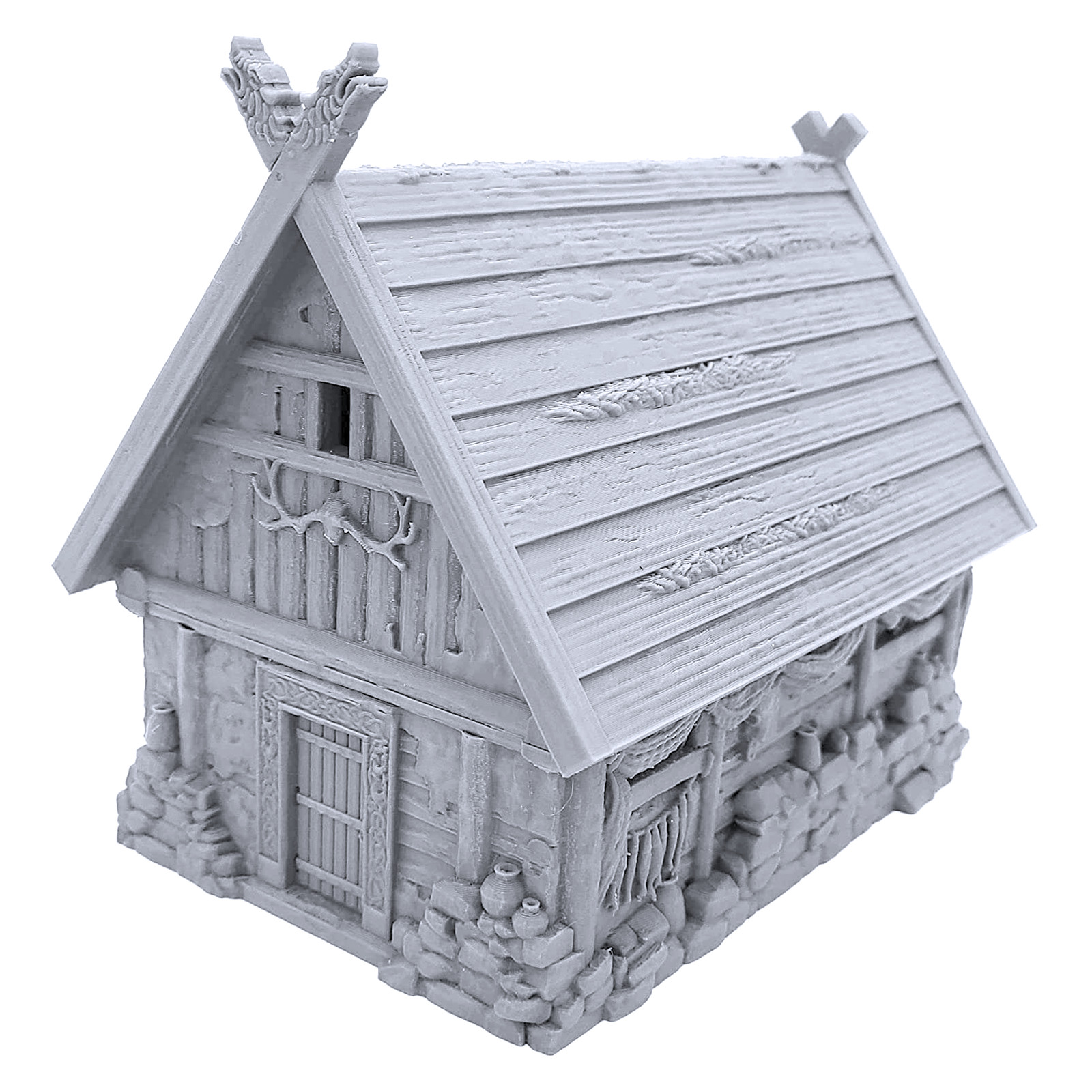 Barbarian House by Printable Scenery, 3D Printed Tabletop RPG Scenery Wargame