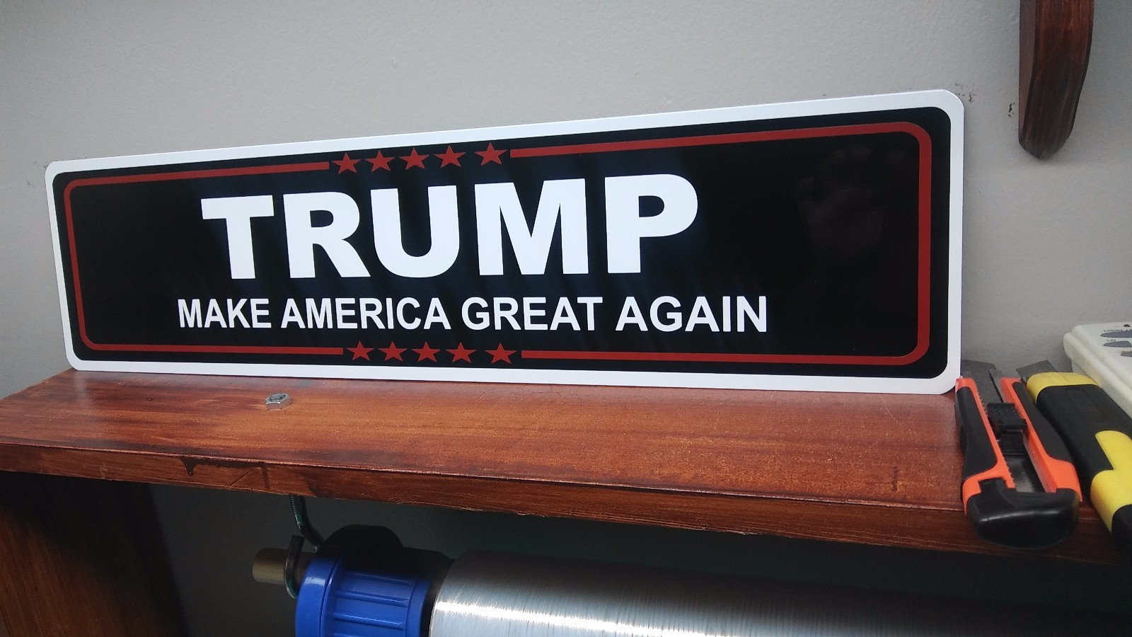 Trump Make America Great Again Aluminum Sign 6" x 24"