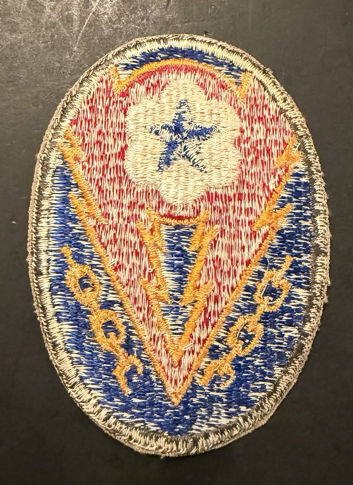 WW-2 US Communications Zero ETO Cut Edge Snow Backed Patch
