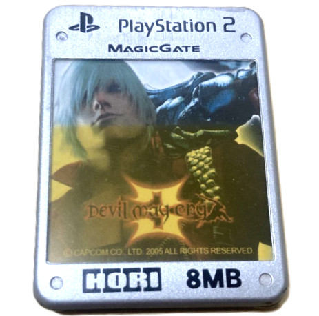 HORI PS2 8MB Memory Card Devil May Cry 3 Dante Sony PlayStation JP Import Tested