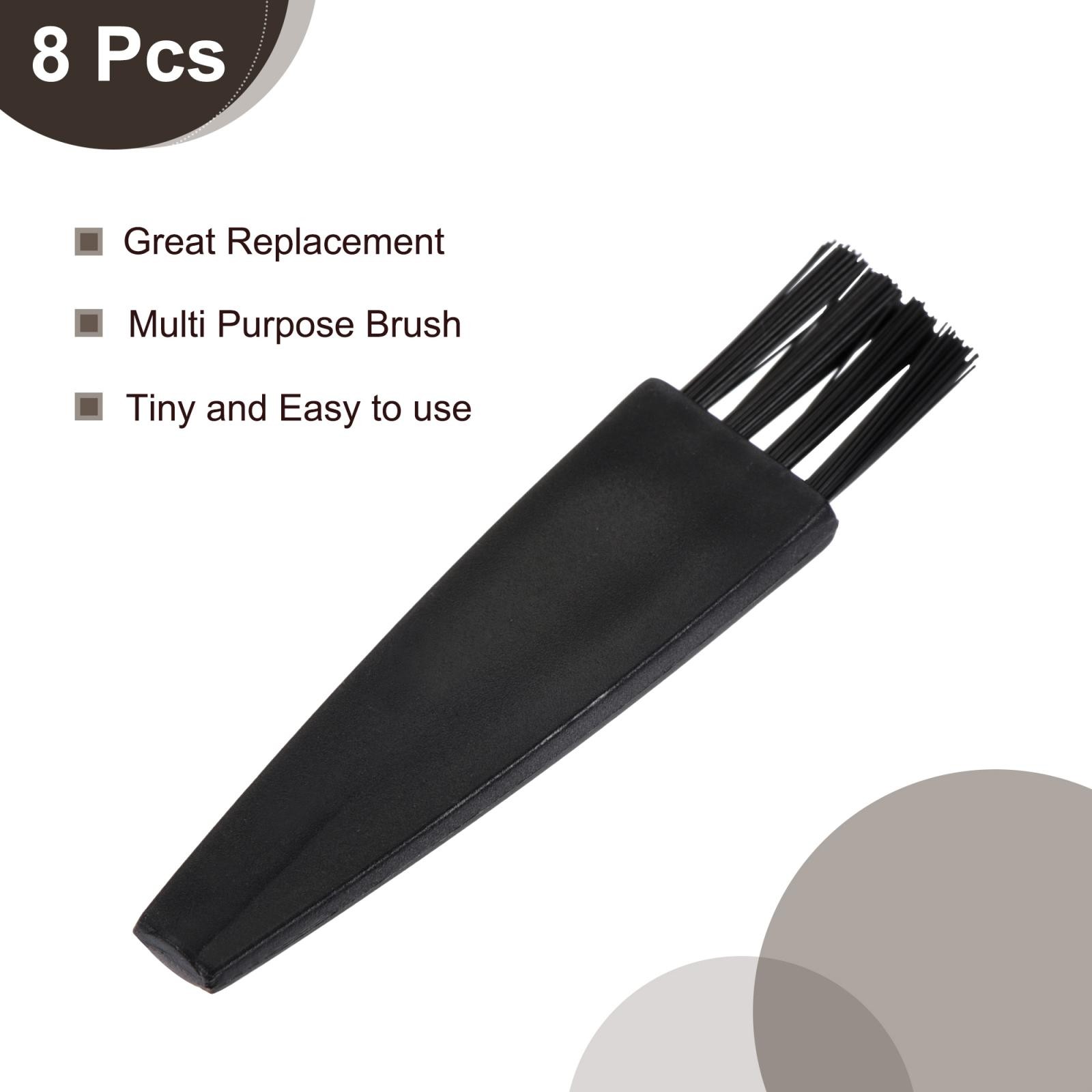 8Pcs Shaver Cleaning Brush Tool Black with 2 Inch Plastic Handle