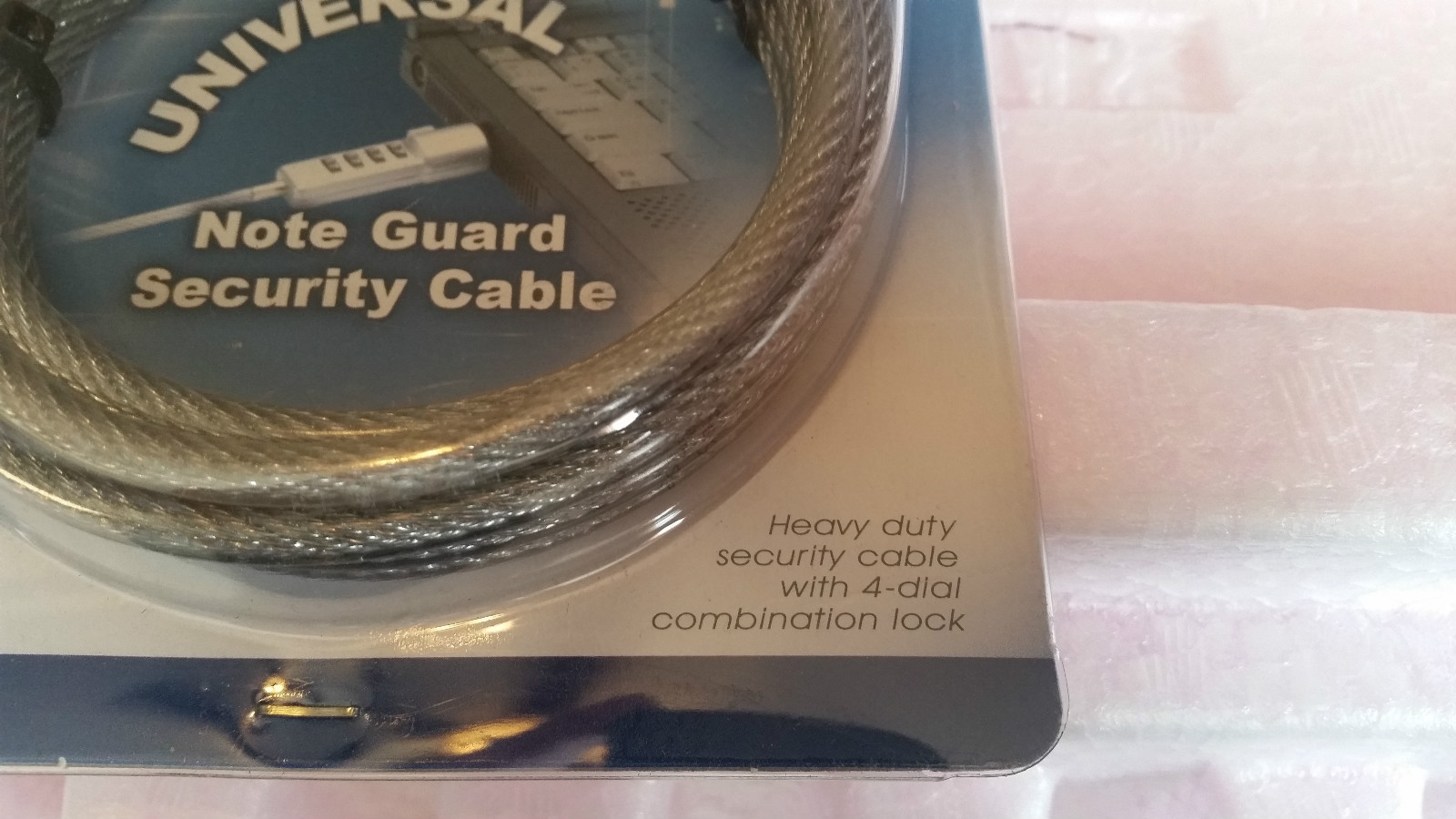 NEW NOTE GUARD UNIVERSAL SECURITY CABLE FOR NOTEBOOKS, PROJECTORS, LCD SCREENS