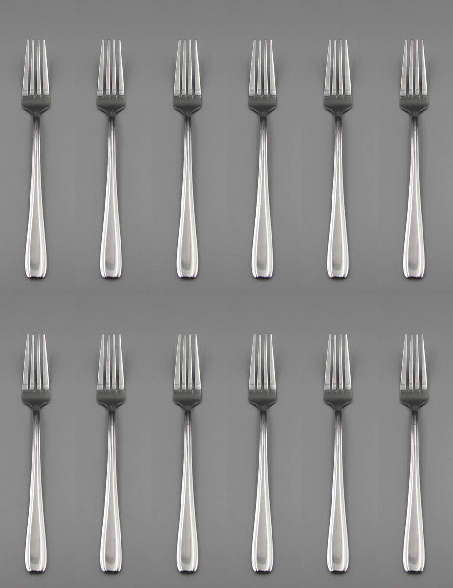 Oneida Stainless WAVERLEY Dinner Forks - Set of Twelve New