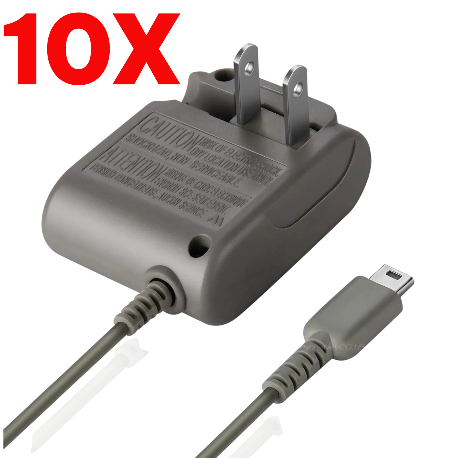 10X AC Adapter Home Wall Charger Cable for Nintendo Ds Lite/ DSL/ NDS lite/ NDSL
