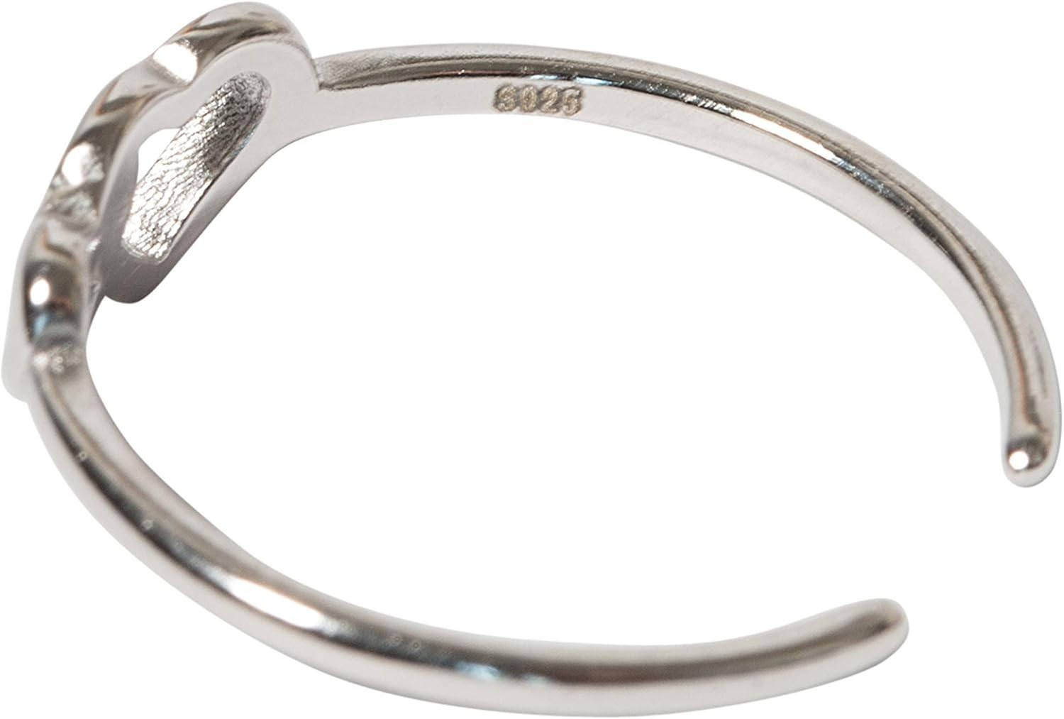 925 Sterling Solid Silver Adjustable Mixed Design Open Toe Ring Rings Finger...