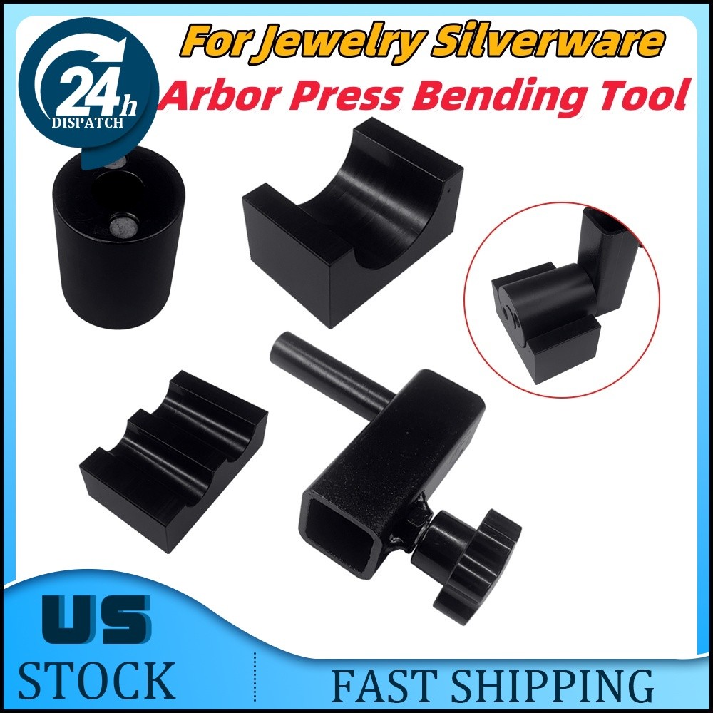 Arbor Press Bending Tool 4pcs For Silverware/On One Ton Arbor Press w/ a 1"Shaft