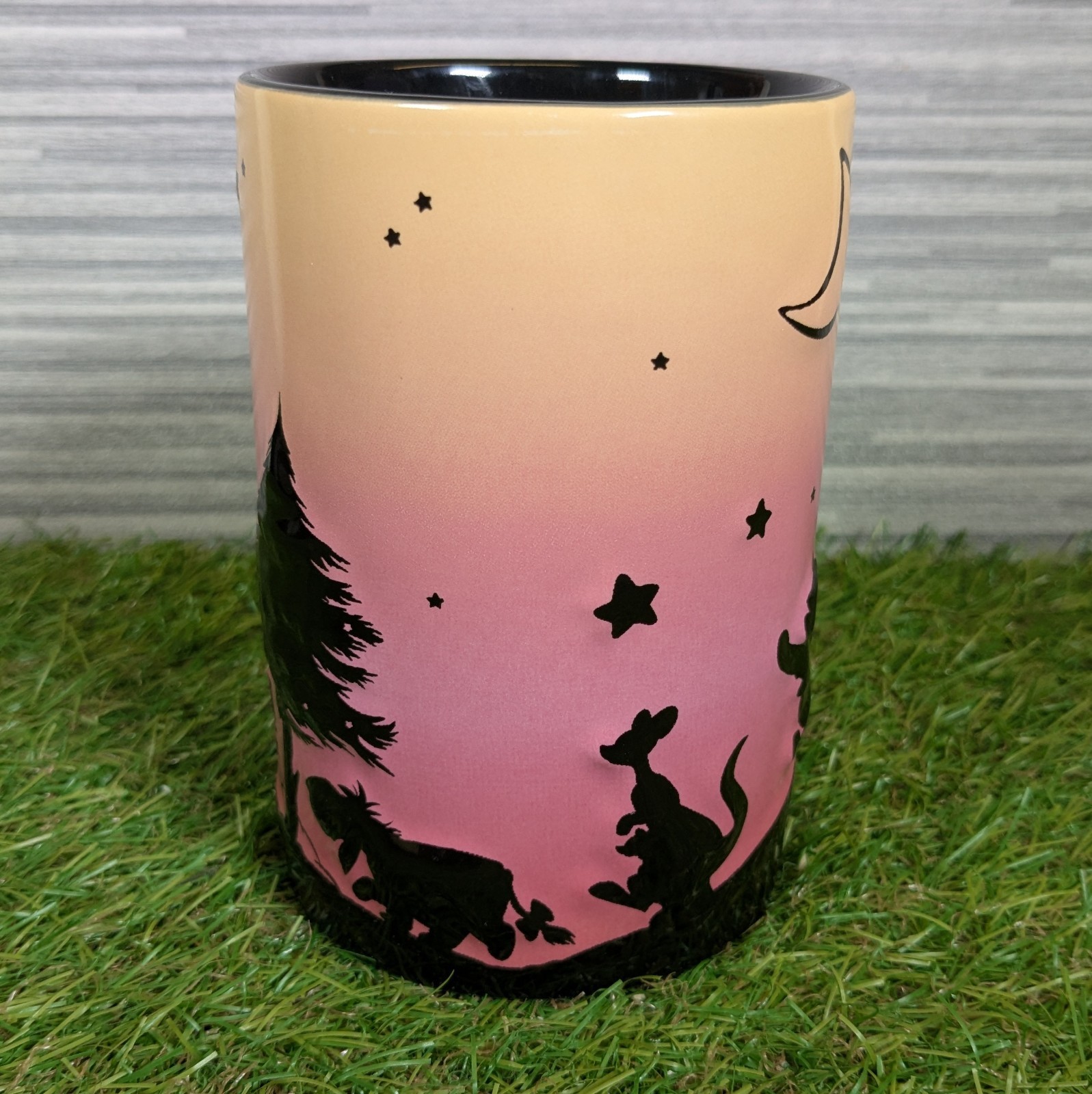 Disney Parks Winnie the Pooh 3D Coffee Mug Silhouette Ombre Sunset Ho Ho Ho Mug