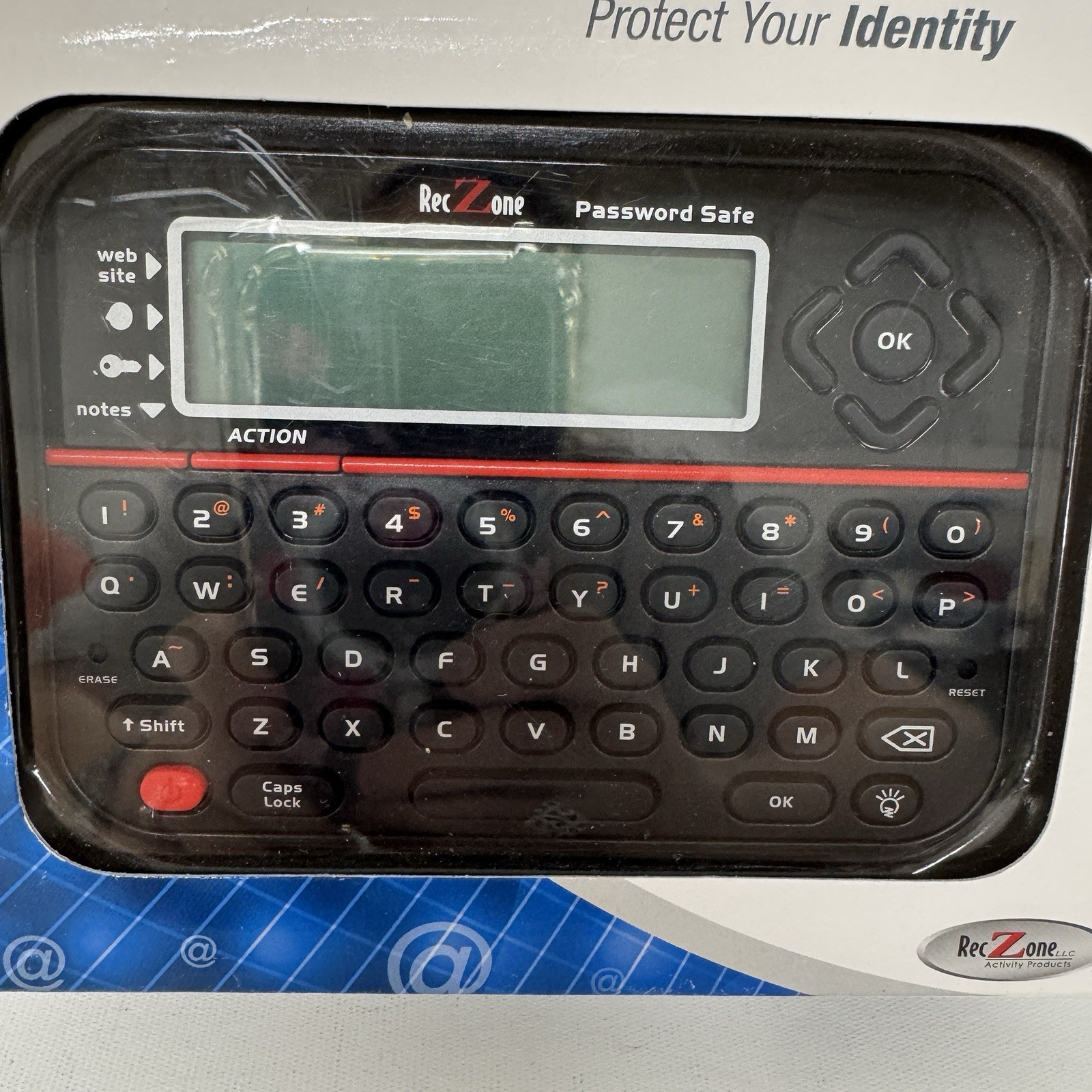 RecZone Password Safe Model 595 Secure Vault Password Organizer Remember NEW NIB