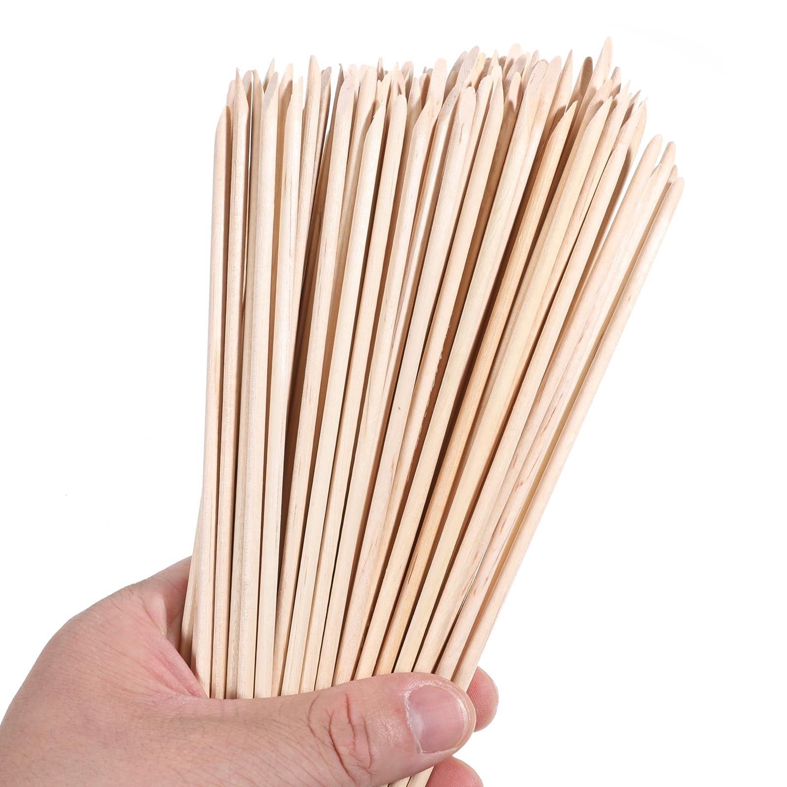 100 palitos de madera de 7 pulgadas con doble cabezal empujar las cutículas.