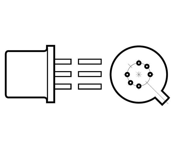 1Pcs U234 TO-71-6 JFET Dual JFET N-Ch -50V 50mA 300mW 20Vgs