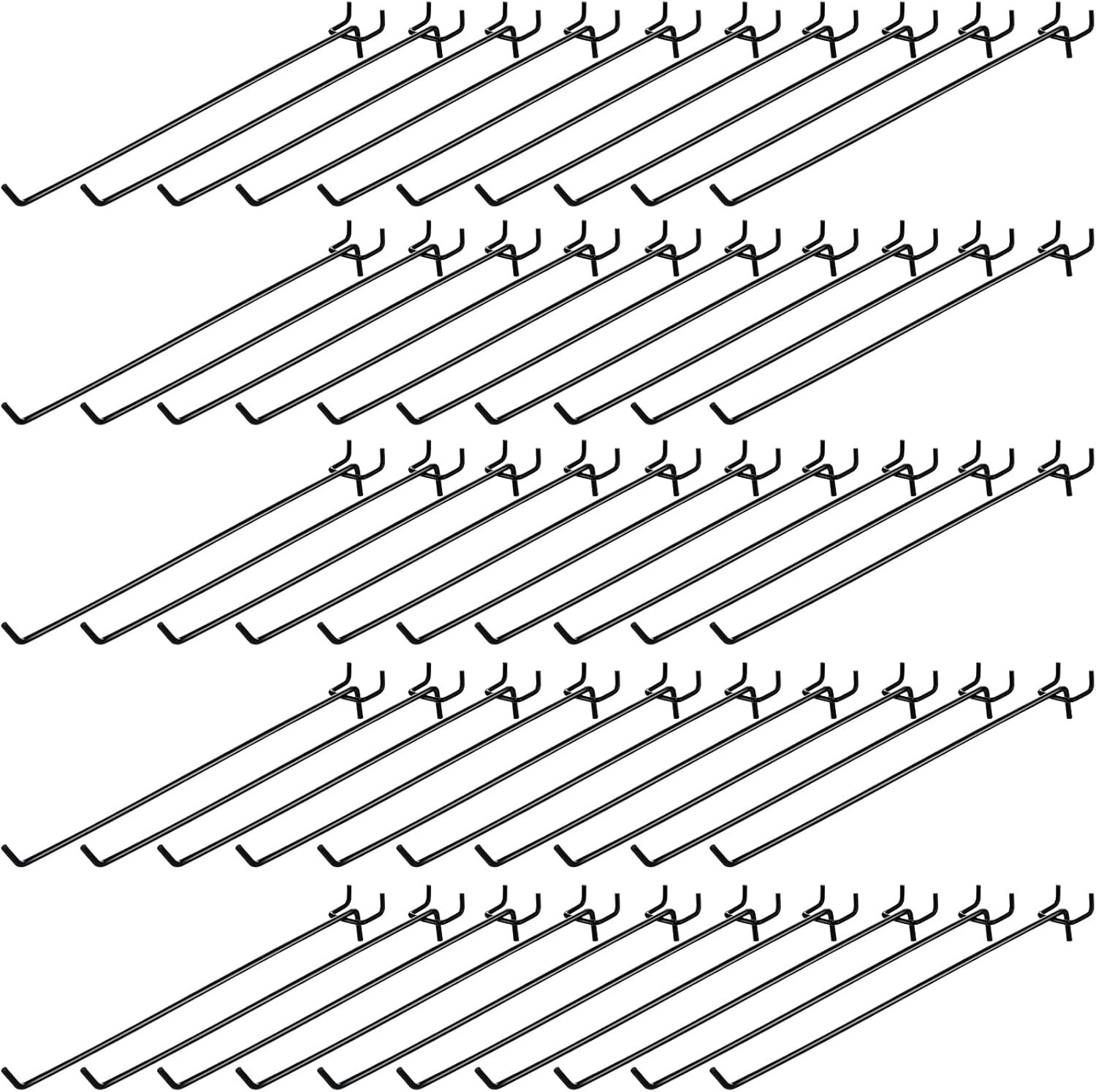 Durable 100 Pcs Pegboard Hooks, 12 Inch Long for Efficient Wall Organization