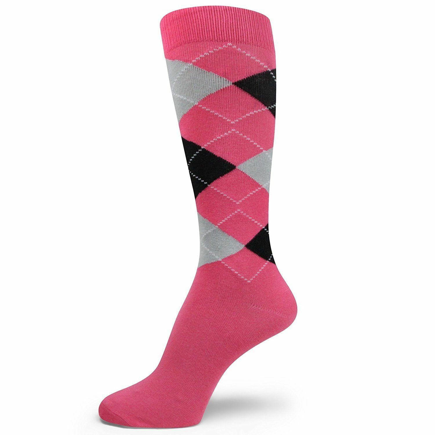 Spotlight Hosiery shades of PINK Men Groomsmen dress Socks (Hot Pink, Light Pink