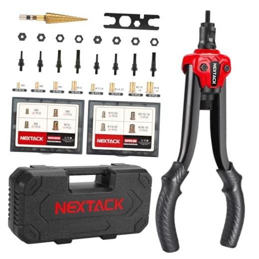 13-Inch Rivet Nut Tool Kit with Step Drill Bit - 120 Nutserts