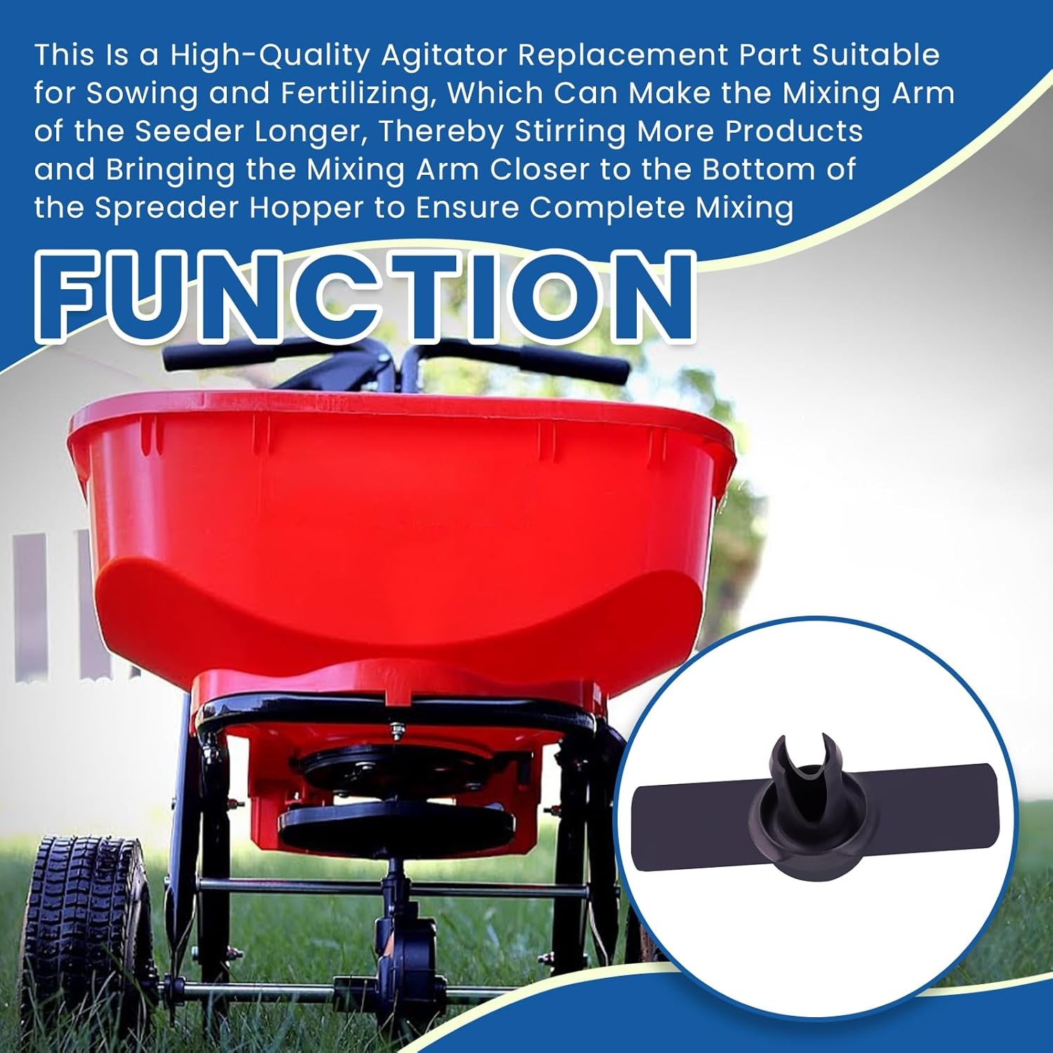 1Pcs For Echo RB-60 Broadcast Spreader Upgrade Agitator Replacement Part Plastic
