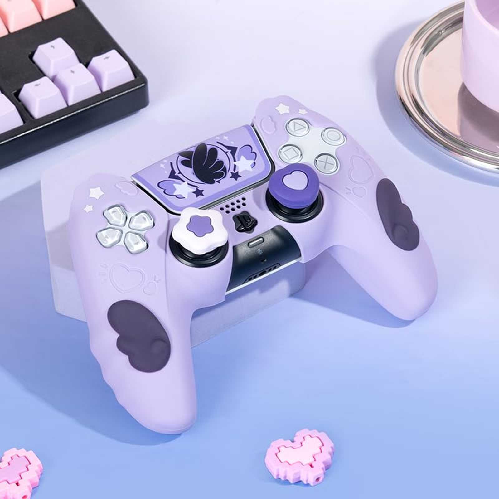 GeekShare Case Cover & Thumb Grips for PS5/SwitchPRO Controller Skin Star Wing