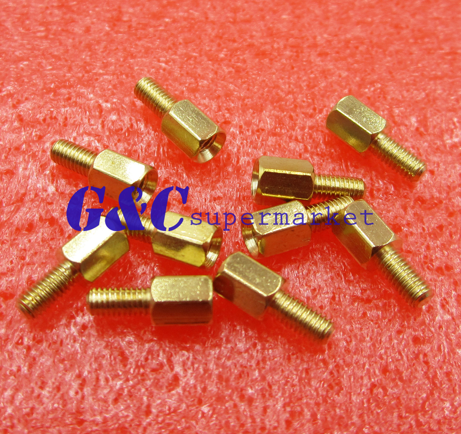 25pcs New Brass Hex Stand-Off Pillars Male to Female 6mm + 6mm M3 Good Quality