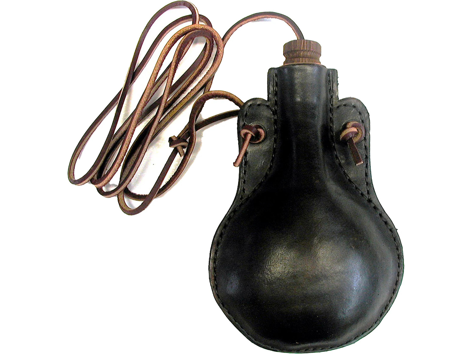 October Country Muzzleloading Leather Round Ball Flask