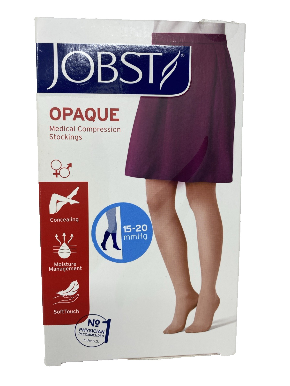 NIB Jobst Opague Medical Compression Stockings 15-20mmHg Black Size M