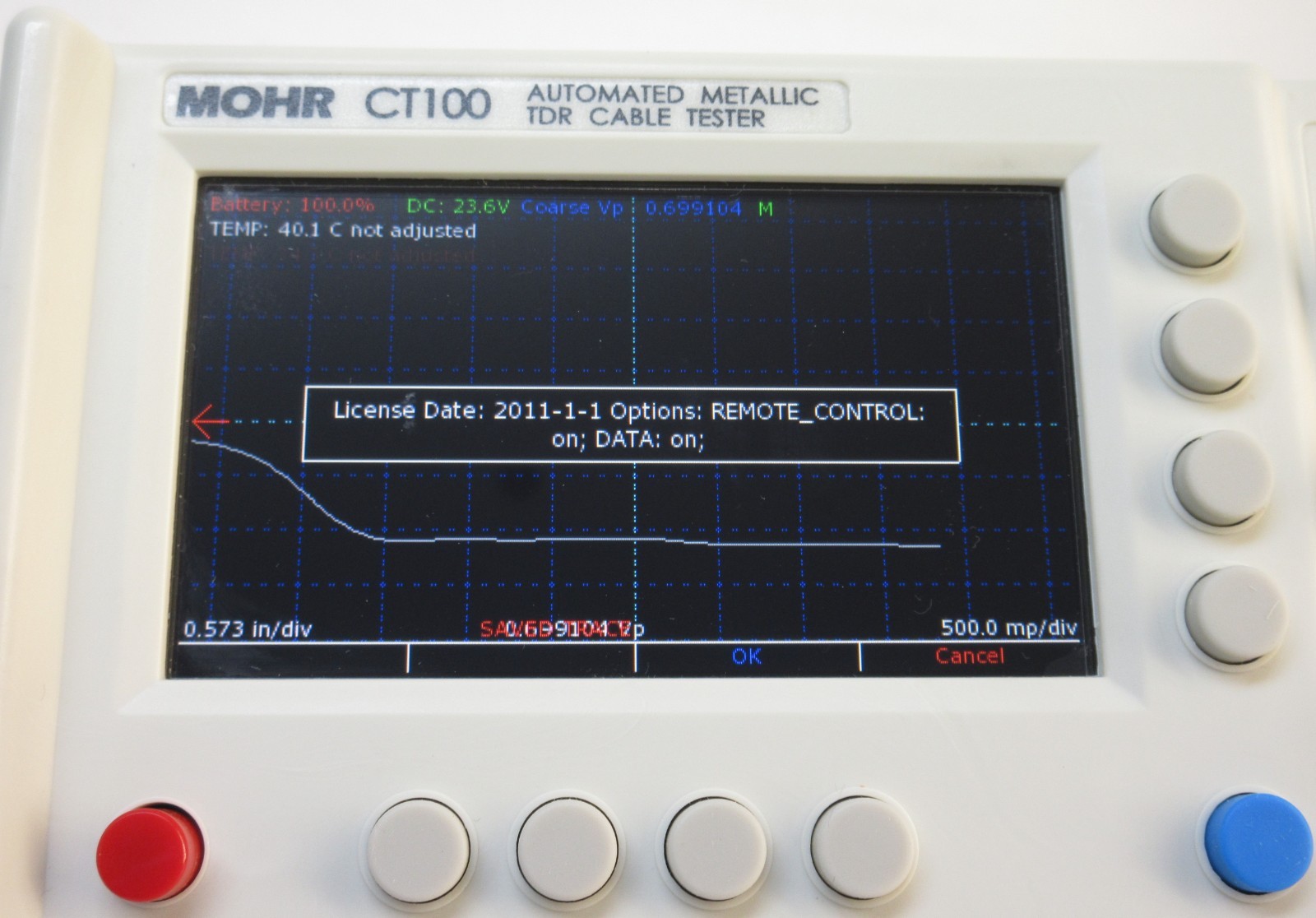 MOHR CT100 High Resolution TDR Cable Testers - 44 Operation Hours, DATA, REMOTE