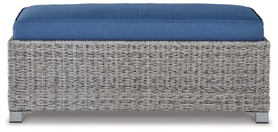 Signature Design by Ashley Casual Naples Beach Outdoor Bench with Cushion Light