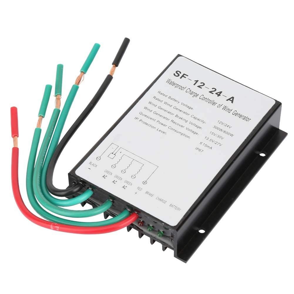 Jectse Wind Controller 12V/24V 300W/600Wautomatic Wind Power Regulatorip67 Wind