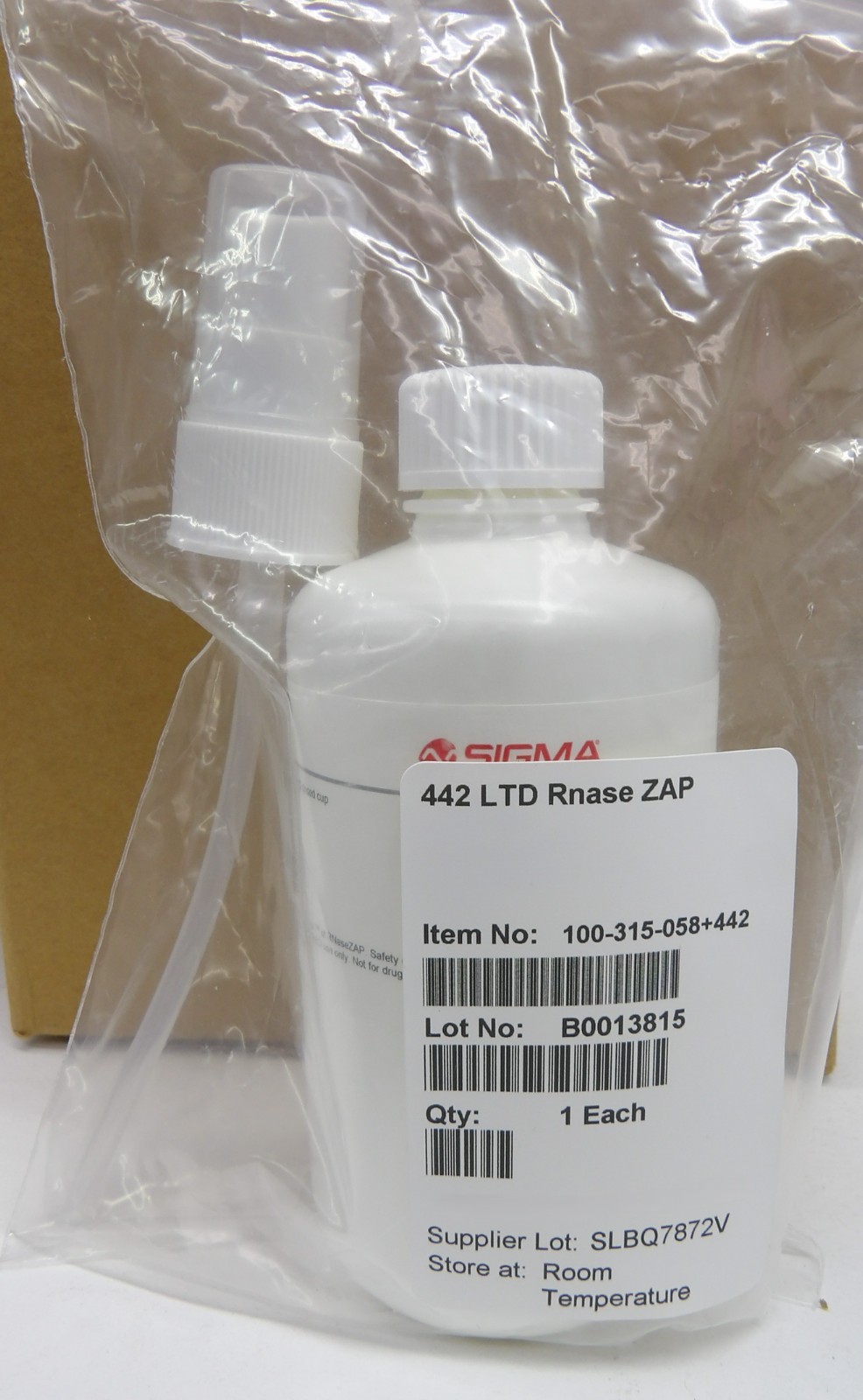 Sigma R2020-250ML 442 LTD RNase Zap Qty: 1