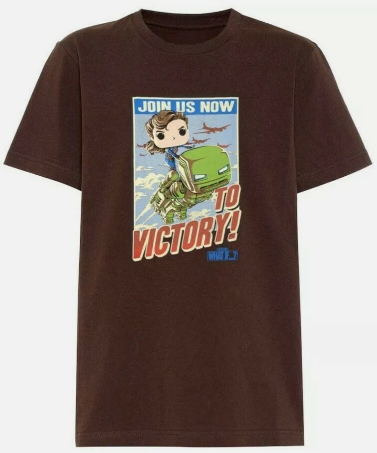 Captain Carter Marvel What If Series "JOIN US NOW TO VICTORY!" T-Shirt SIZE XL
