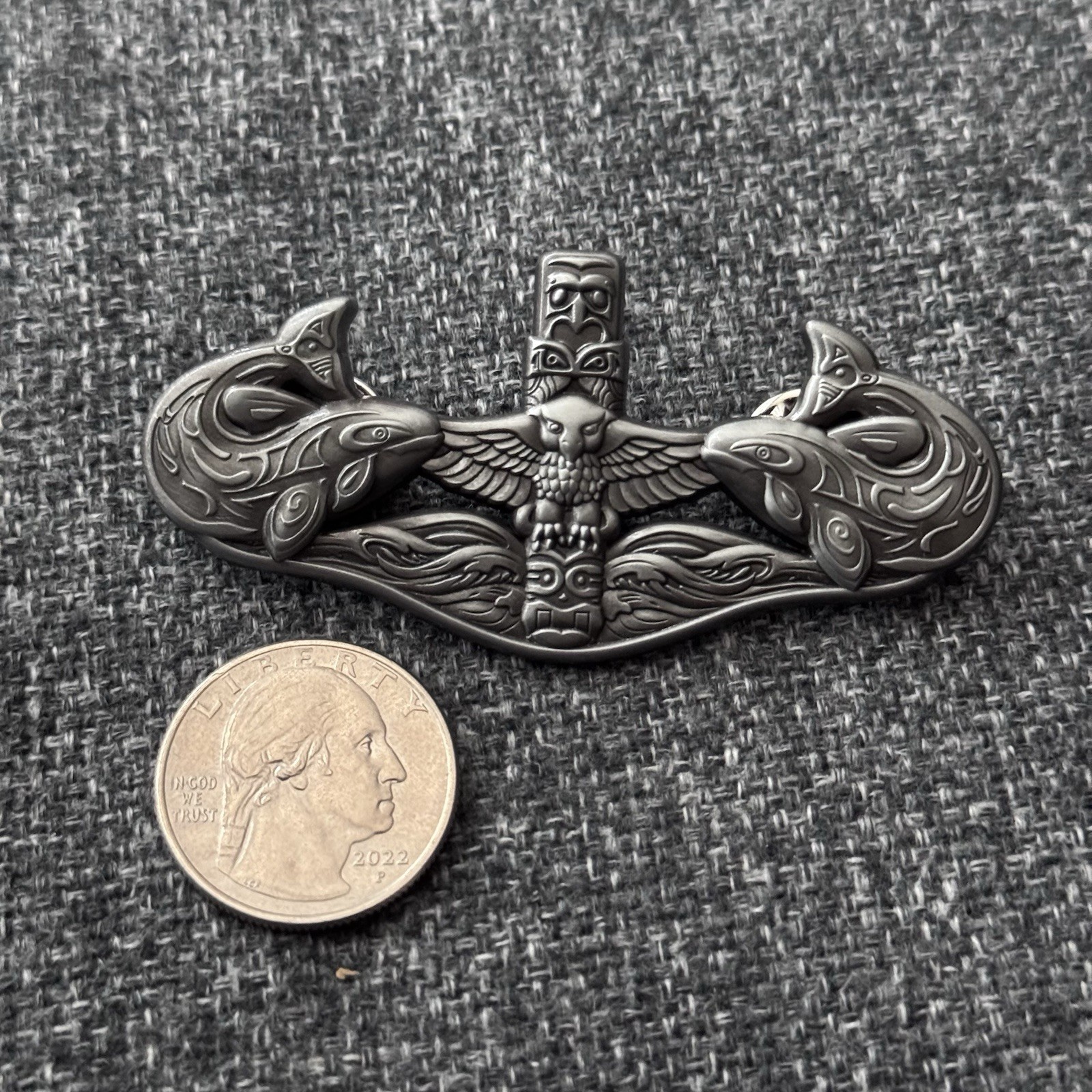 Ultra Rare USS Alaska SSBN 732 Exclusive “Totemfish” Submarine Badge