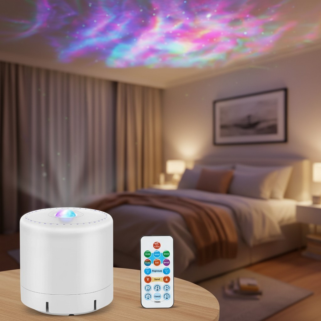 Compact Galaxy Projector with 7 Color Modes & Aurora Effects for Celebrations