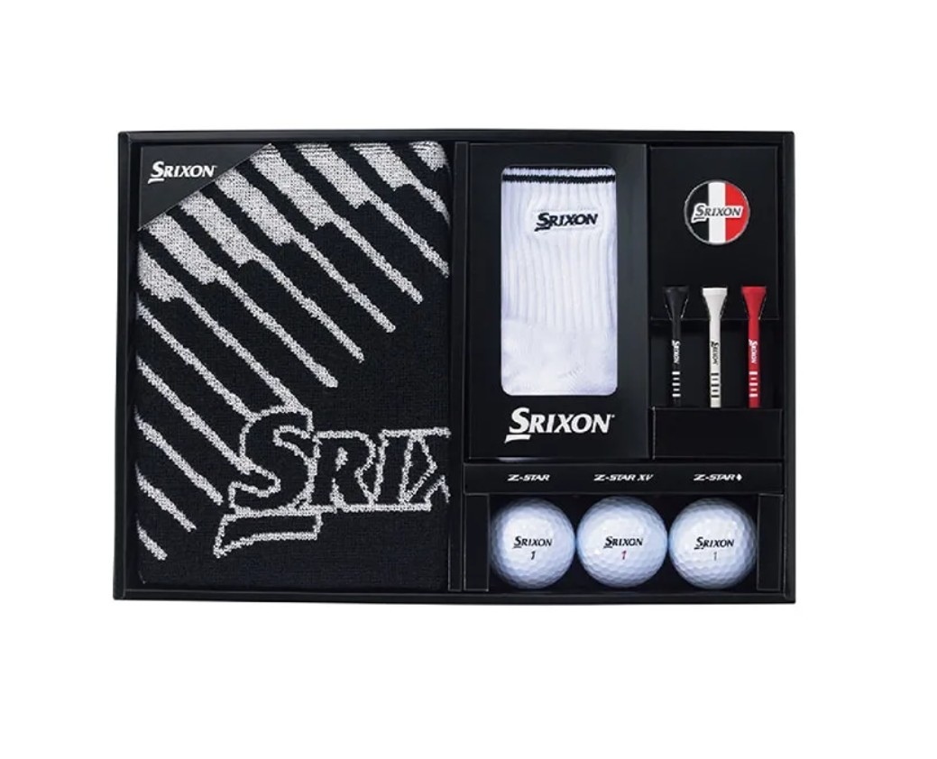 Srixon Genuine Golf Ball Marker & Towel & ball Set Accessories Gift Item