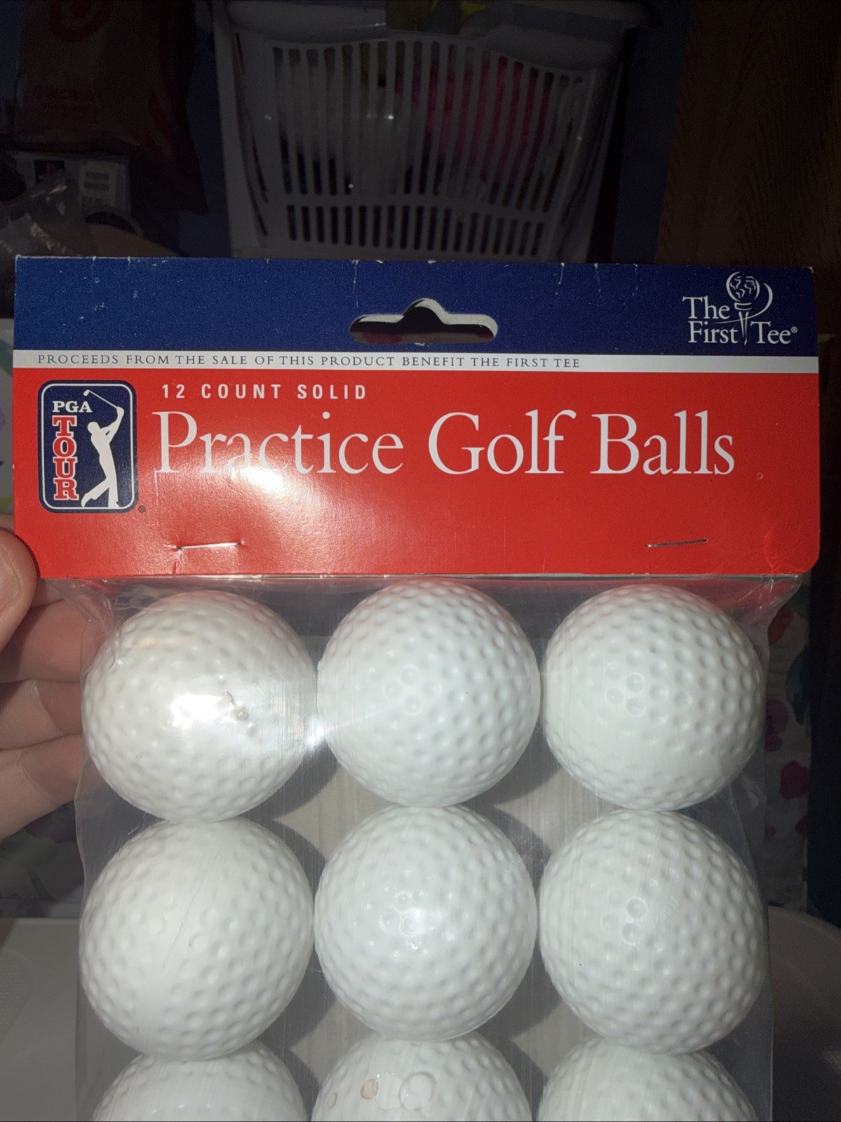 PGA Tour -12 Count Plastic Practice Golf Balls Solid Training Swing Simulator