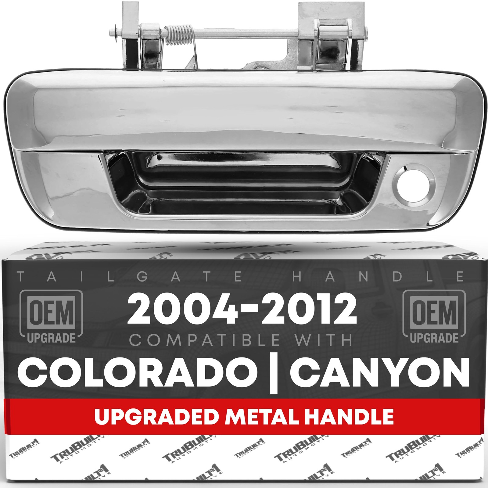 Tailgate Handle for Chevrolet Colorado, GMC Canyon - Chrome, Keyhole