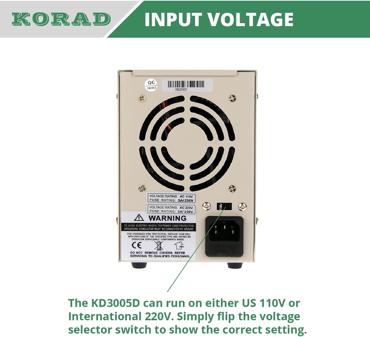KORAD KD3005D - Precision Variable Adjustable 30V, 5A DC Linear Power Supply Dig