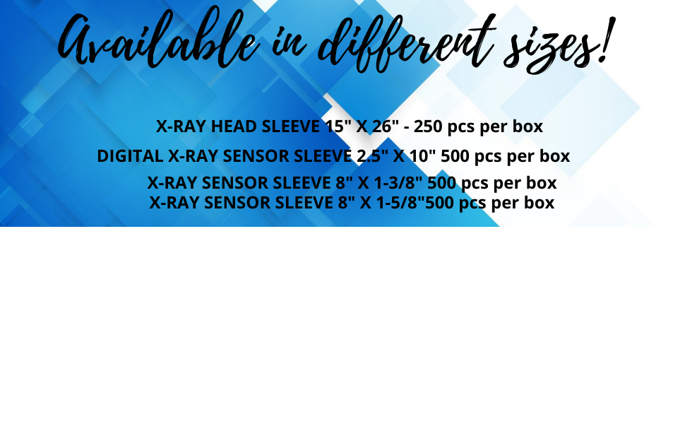500 pcs Digital X-Ray Sensor Sleeves 2.5" x 10" Sensor Cover