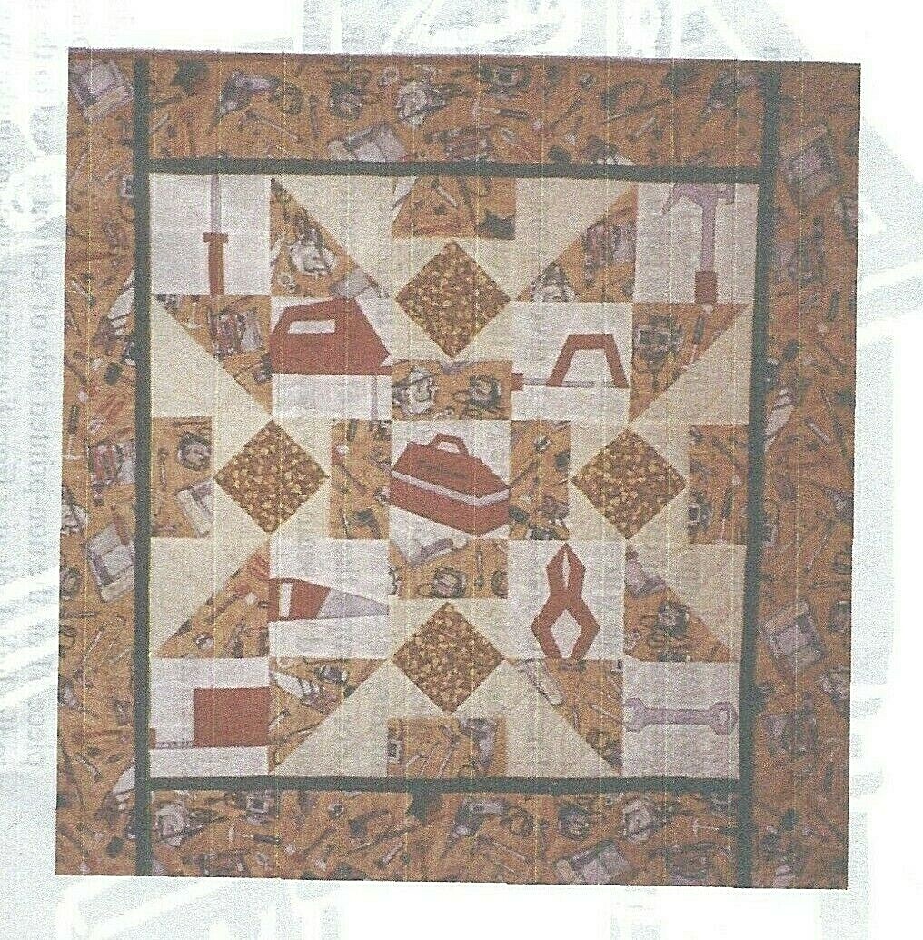 TOOL MAN Foundation Piecing Quilt Pattern - Northwest Quilt Crossing 42" x 42"