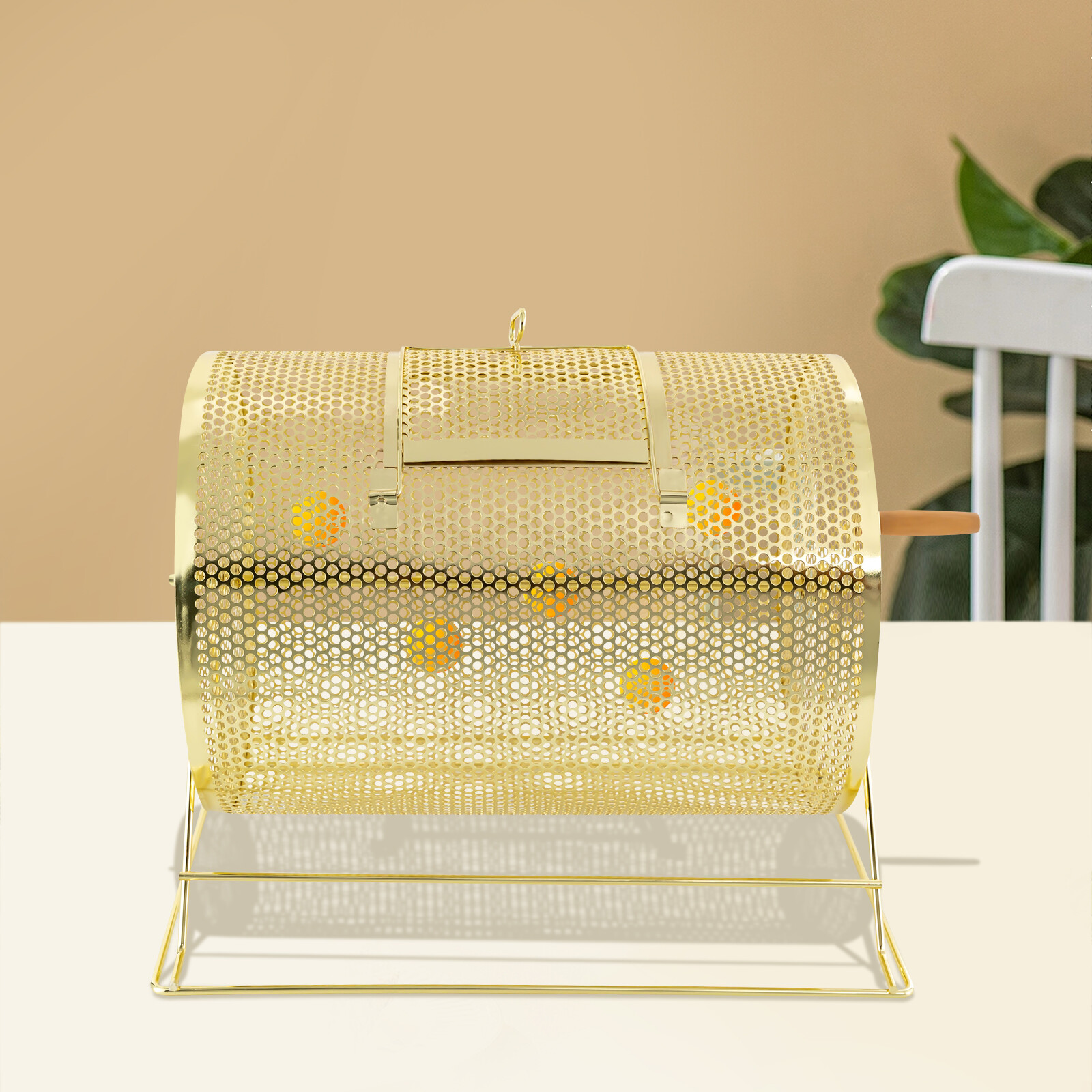 Gold Plated Raffle Drum – Holds 5000 Tickets or 200-300 Ping-pong Balls