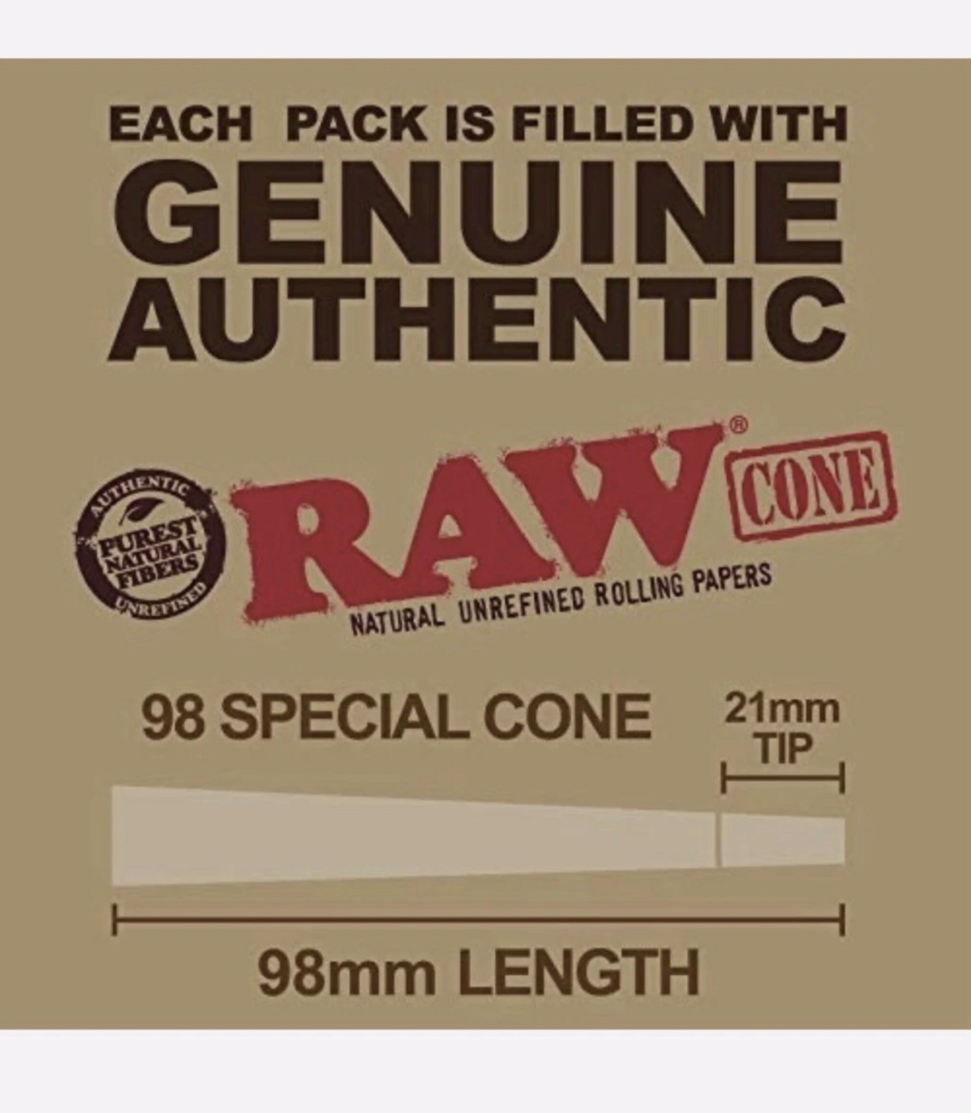 Raw Classic 98 Special Size Pre Rolled Cone Rolling Paper AUTHENTIC + Lighter