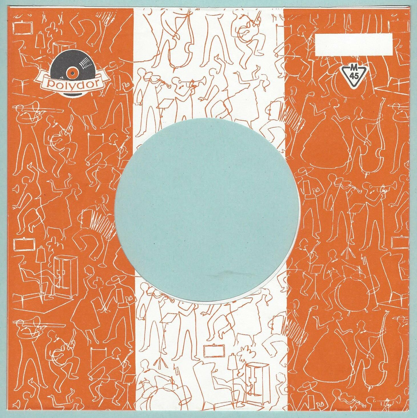 POLYDOR (orange & white) - REPRODUCTION RECORD COMPANY SLEEVES - (pack of 10)
