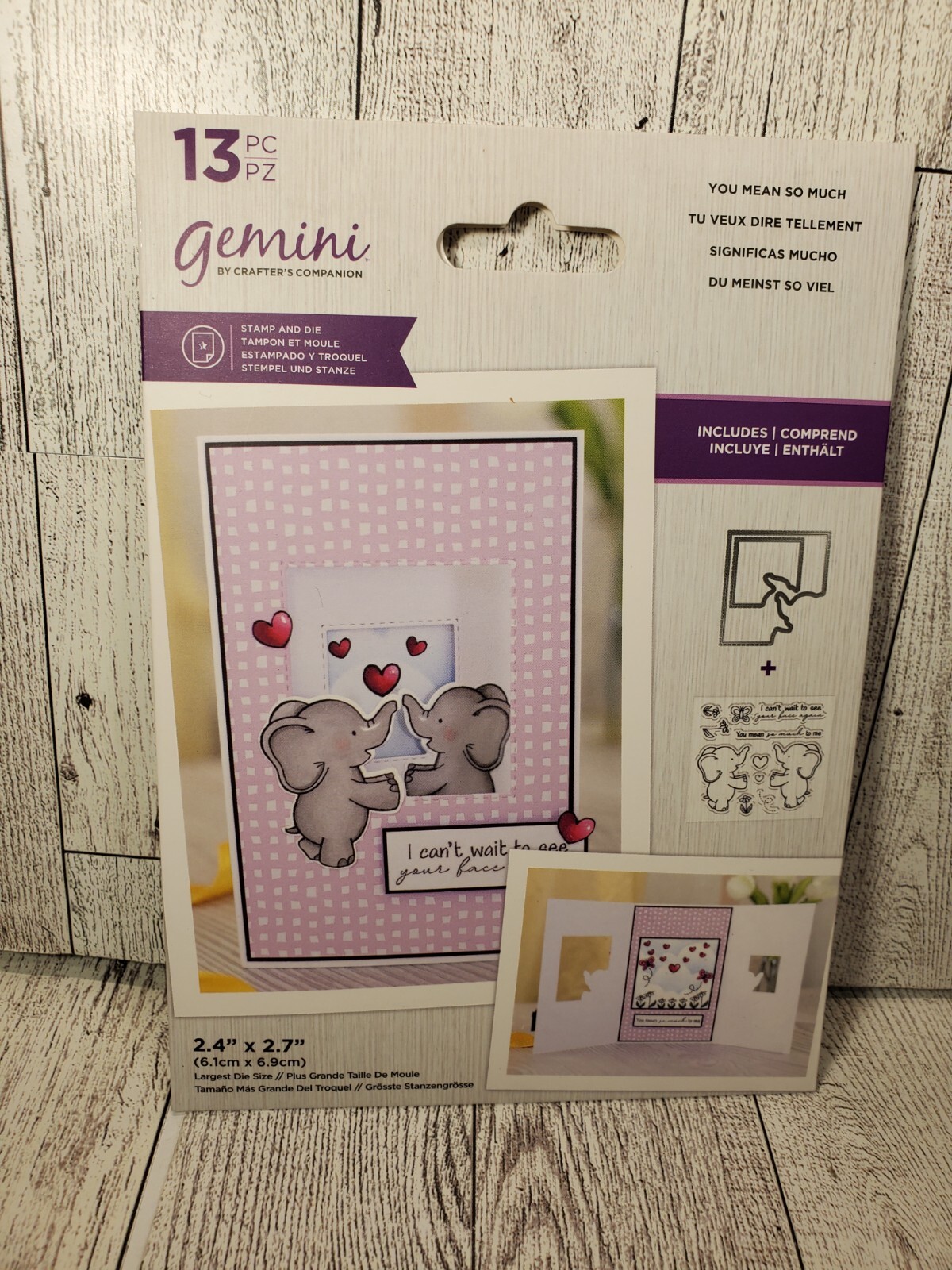 CSD2 Crafters Companion You Mean So Much Elephant Trifold Aperture Stamp & Die
