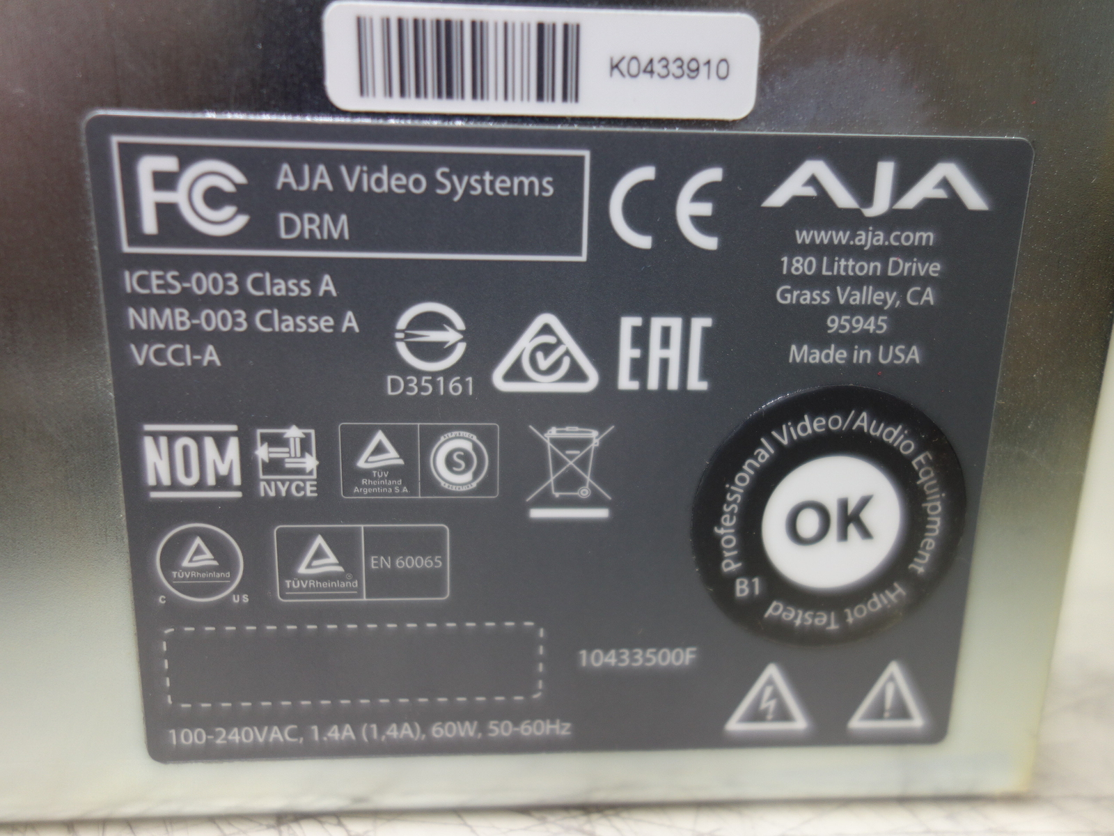 AJA DRM Video Systems Chassis