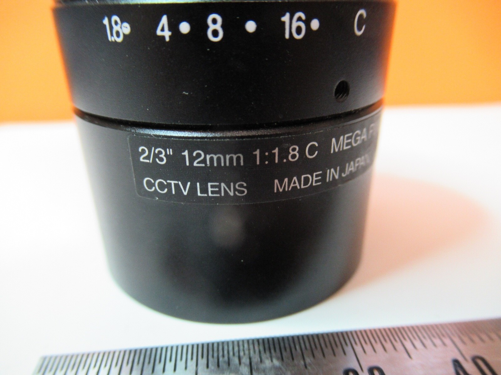 CCTV 12mm INSPECTION LENS MICROSCOPE OPTICS AS PICTURED &14-B-39