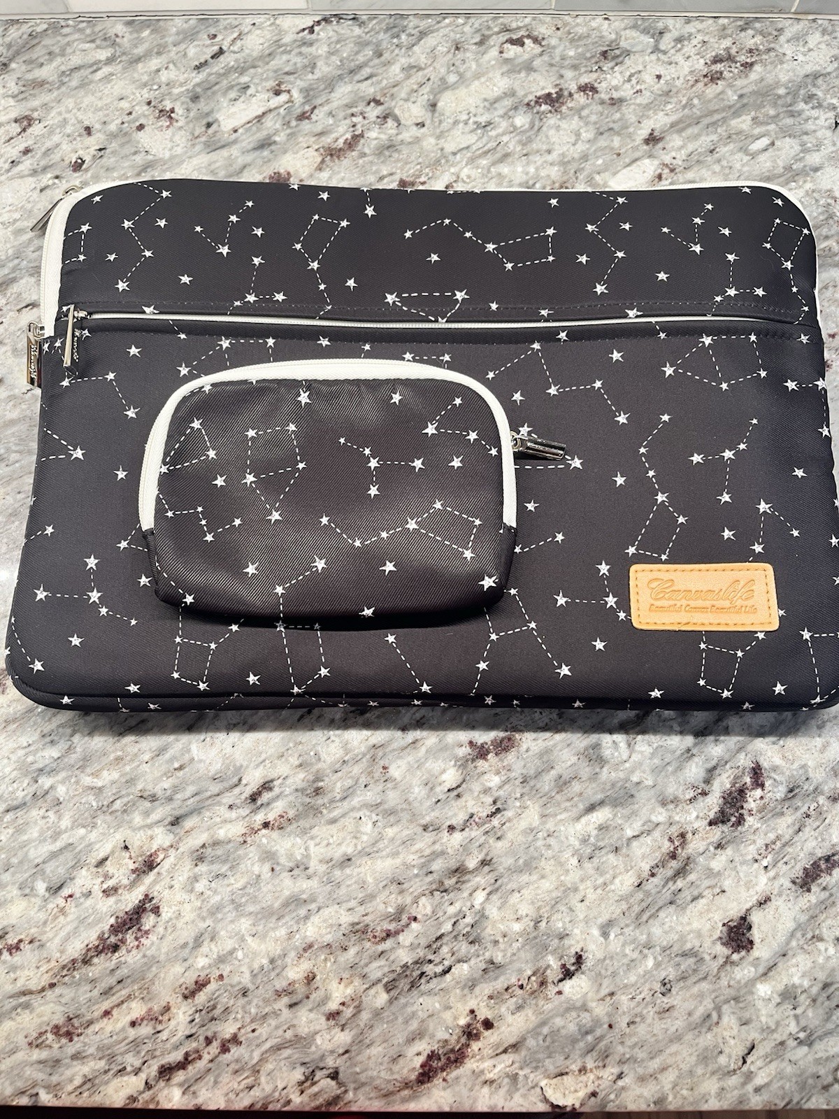 Canvas life Laptop Case Plus Accessory Case Constellation Print 16”x12” & 7.5”x5