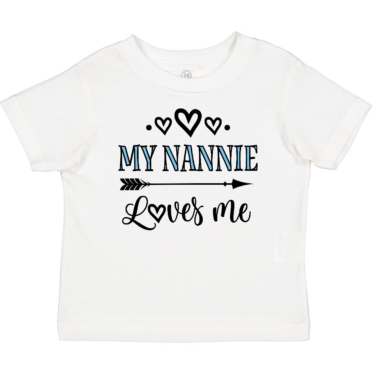 Inktastic My Nannie Loves Me Granddaughter Baby T-Shirt Grandkids Clothes Infant